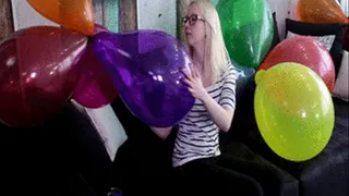 balloon cluster pop with scissors