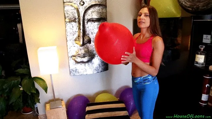 topless sitpopping seven belbal 14" balloons