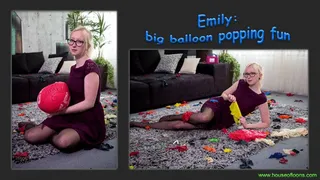 Emily - big balloon popping fun