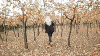 Walking after the rain in high heels