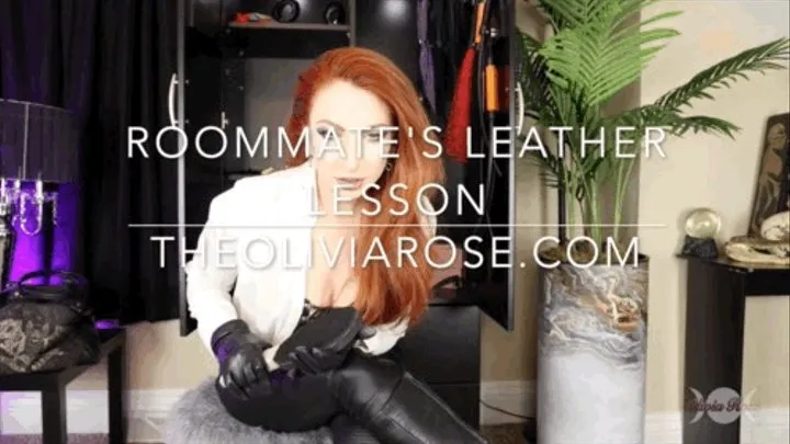 Roommate's Leather Lesson