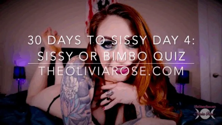 30 Days To Sissy Day 4: Sissy or Bimbo Test