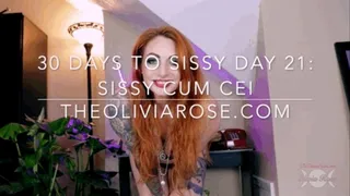 30 Days To Sissy Day 21: Sissy Cum CEI