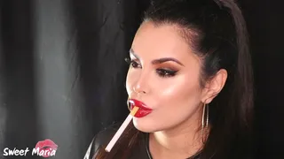 Red lips & smoke tricks ~ Sweet Maria