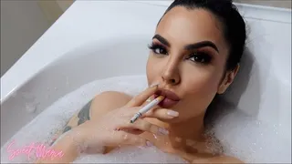 A candid smoke in the bath ~ Sweet Maria