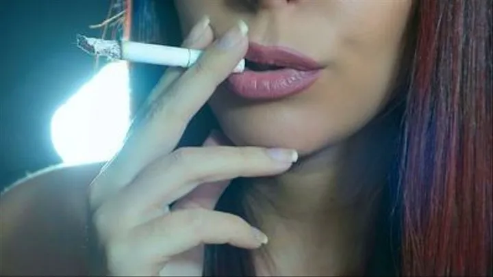 Smoking Close-up. Lip Fetish ~ Sweet Maria