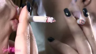 Ultimate smoke tease close-up ~ Sweet Maria