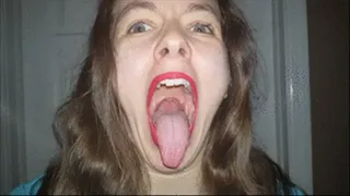 Yawning Uvula with Tongue Sticking Out