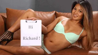 Hey Richard! Asian Princess Wants To Masturbate Just For You!