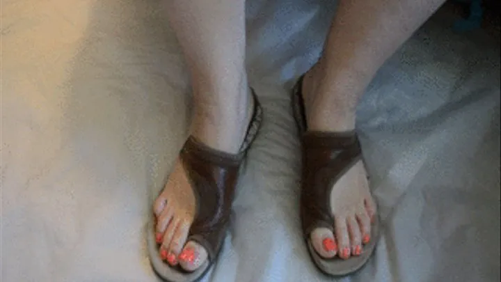 Feet in sandals