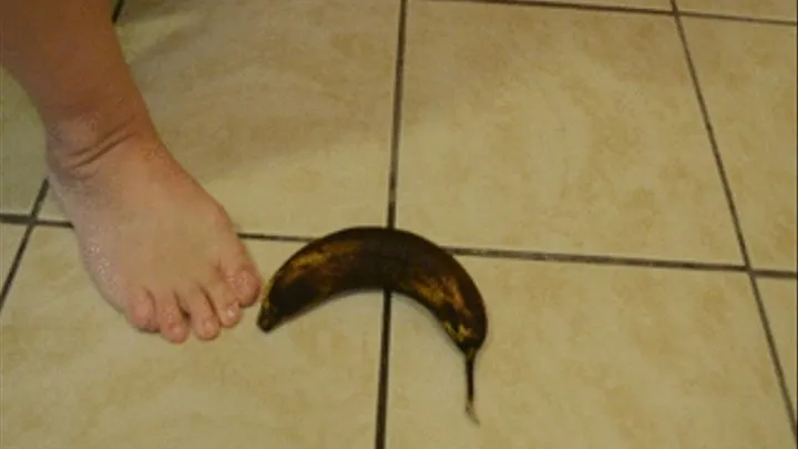 Banana crushing bare feet