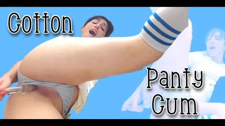 Cotton Panty Play with Glass Dildo Orgasm