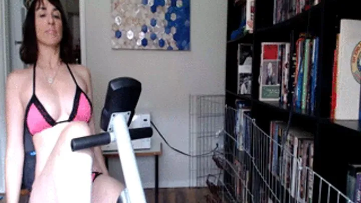 Bikini to Topless Stationary Bicycle