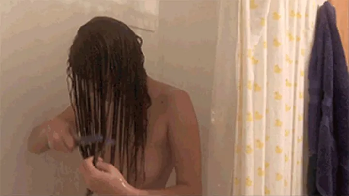 Combing Hair In The Shower