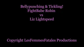 BellyPunching & Tickling! FightBabe Robin vs Liz Lightspeed