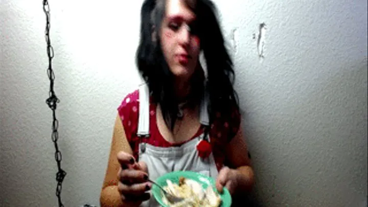 Tgirl Devours Chicken Alfredo