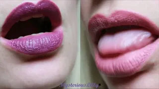 Pink lips, violet lips, twin lips tease