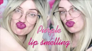 Purple lip smelling