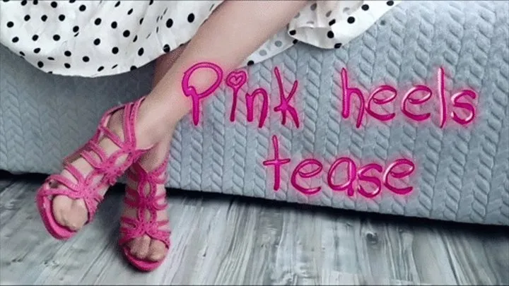 Pink heels tease