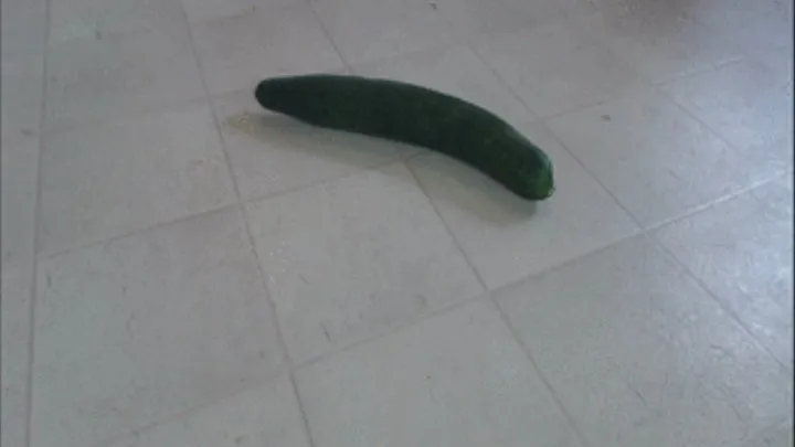 Sammy Crushes a Cucumber With Her Bare Feet