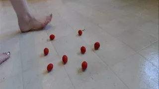 Sammy Crushes Cherry Tomatoes with her Bare Feet