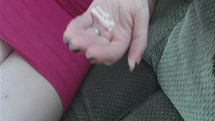 Sammy puts Lotion on her Hands