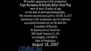 Faye Runaway and Brandy Bates Anal Part 1