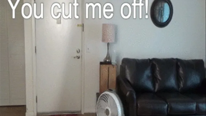 You cut me off!