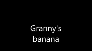 Granny eats a banana