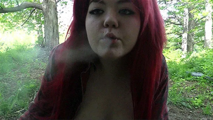 Smoking With My Tits Out in Public