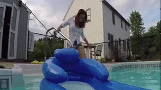 Falling in the Pool in a White Blouse