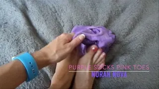Purple Socks Pink Toes