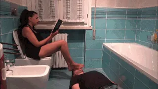 Mistress Ambra - Foot worship in the bathroom