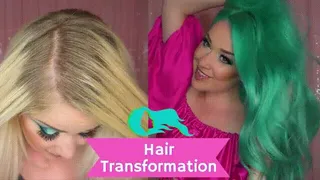 Hair Transformation: Blonde to Aqua