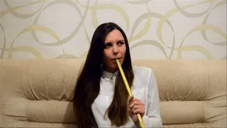 Girl Coughs From A Hookah