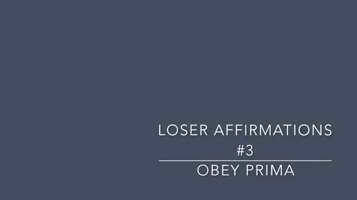 Loser Affirmations #3 - Guided Session