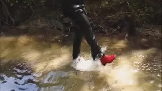 Boots and pants in the mud