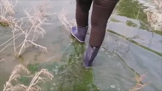 Short wellies and dirty water