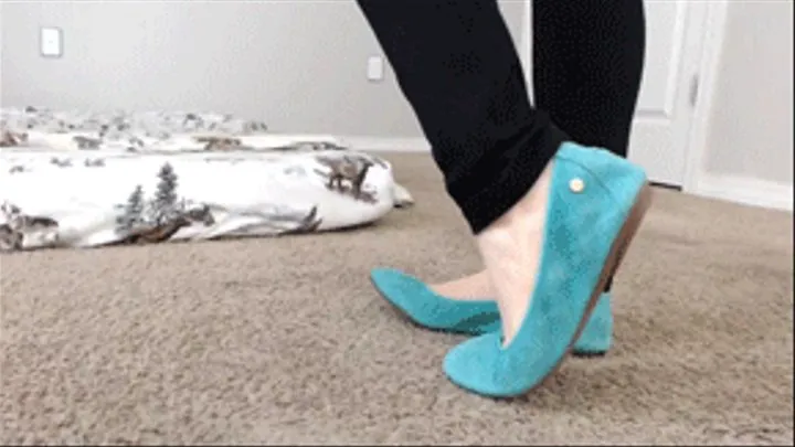 Turquoise Ballet Flats Shoeplay