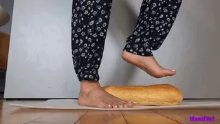 Bread Crushing Bare Feet