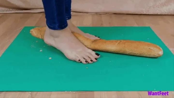 Barefoot Baguette Bread Crushing