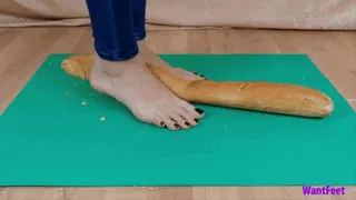 Barefoot Baguette Bread Crushing