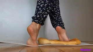 Bread Crushing Bare Feet