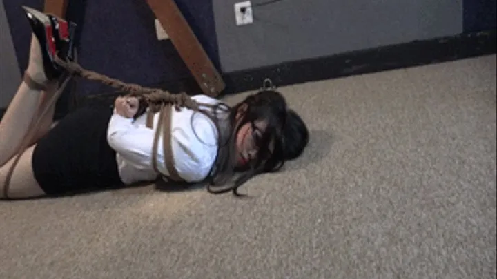 Teacher Ms. June is Hogtied