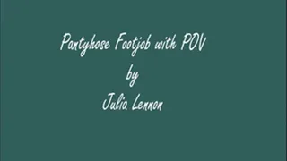 Pantyhose Footjob with POV