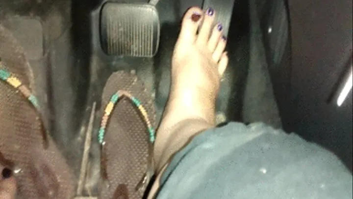 Driving barefoot at night 2