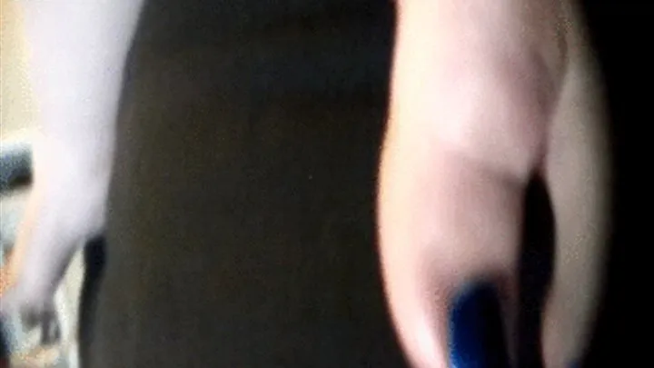 Pulling off dark blue polish 2