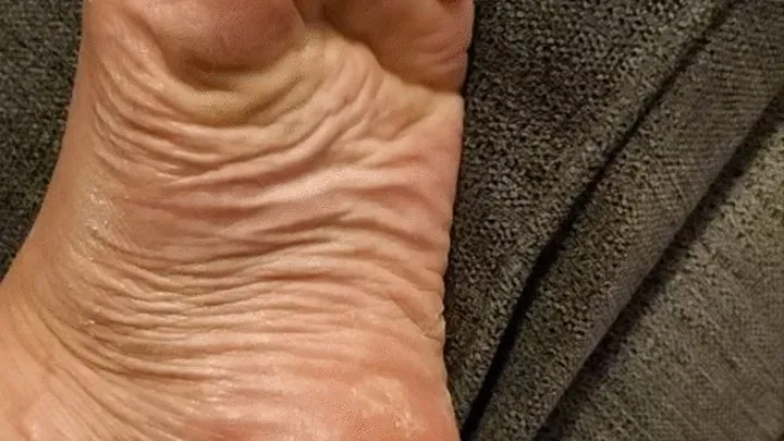 Wrinkled soles close up