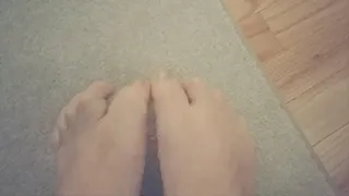 Quick toe wiggle tease