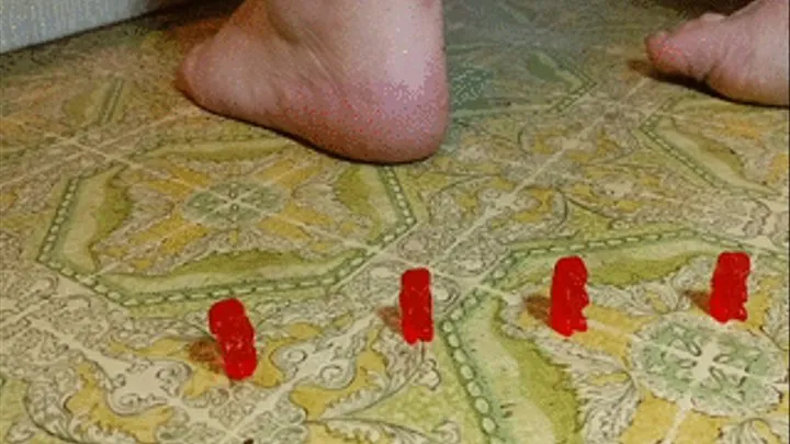 Gummy bears vs ssbbw barefoot heel